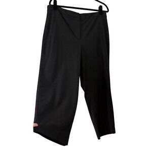 Talbots Women's Heritage Cropped Straight Leg Dress Pants Trouser Black Size 14